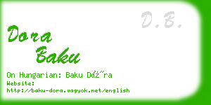 dora baku business card
